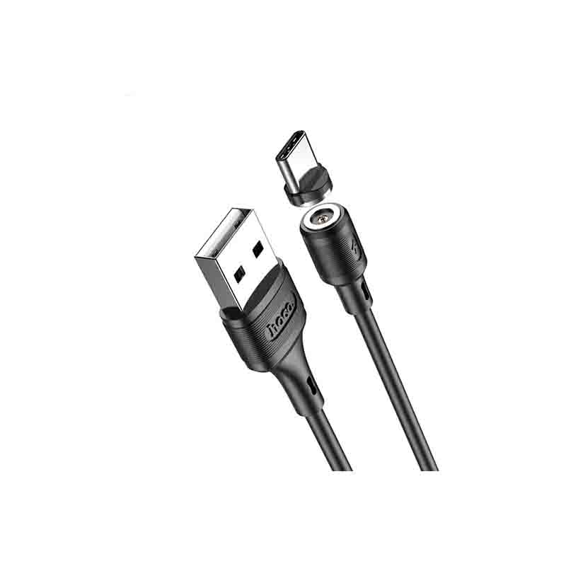 Кабель Hoco X52, Type-C - USB, магнитный разъём, только зарядка, 3 А, 1 м, чёрный