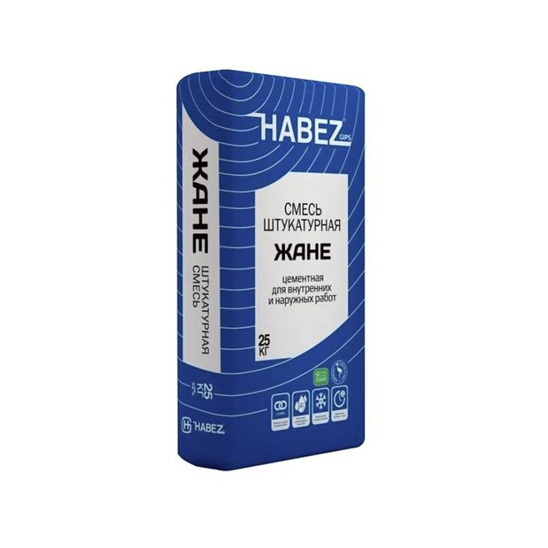 Штукатурка цементная ЖАНЕ для внутр./наружн. работ 25кг Habez (56)***