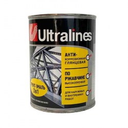 Грунт-Эмаль 3в1 0,8кг. спелая вишня глянц. Радуга Ultra Lines