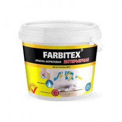 Краска акриловая интерьерная 6кг Farbitex